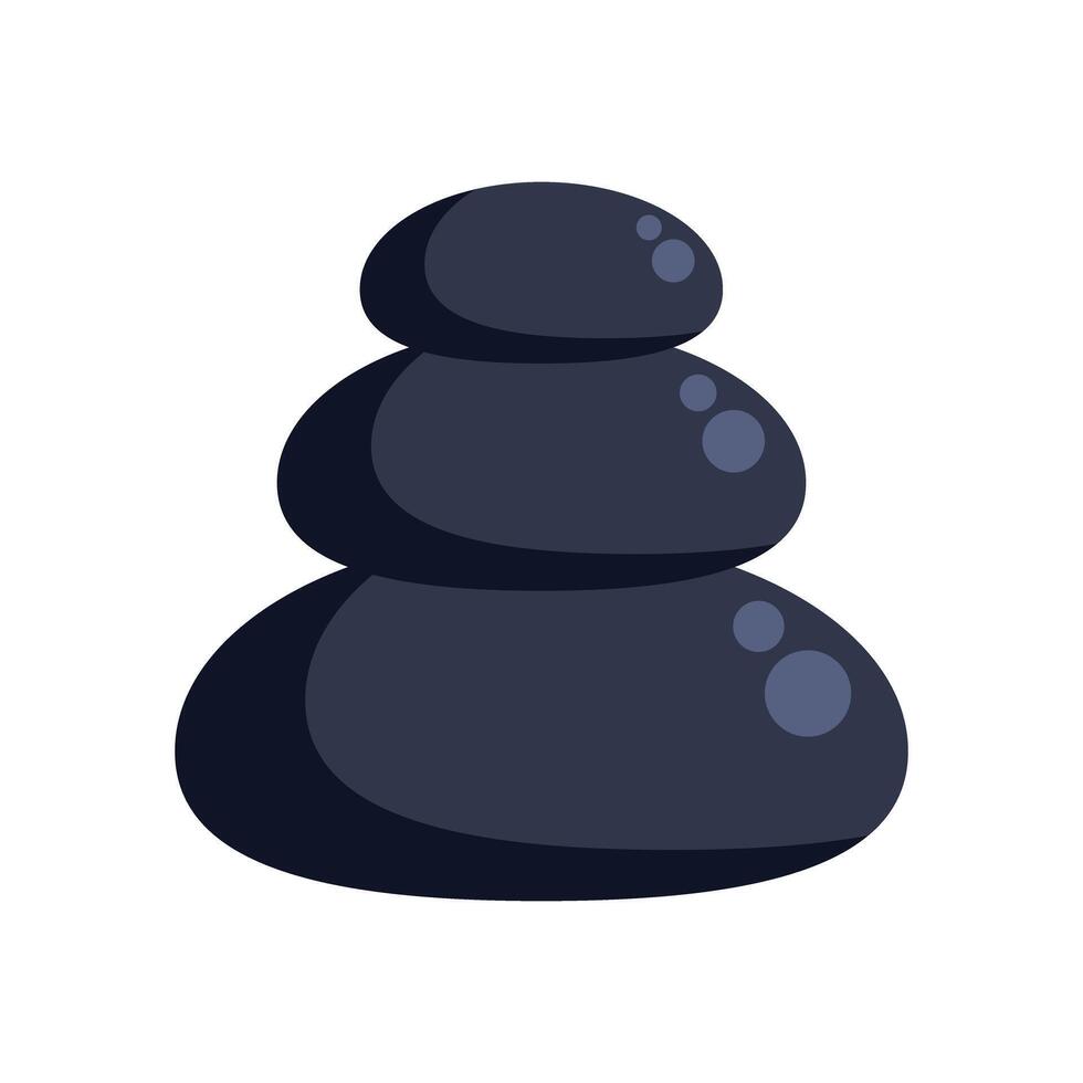 Stack of black zen stones creating harmony and balance vector