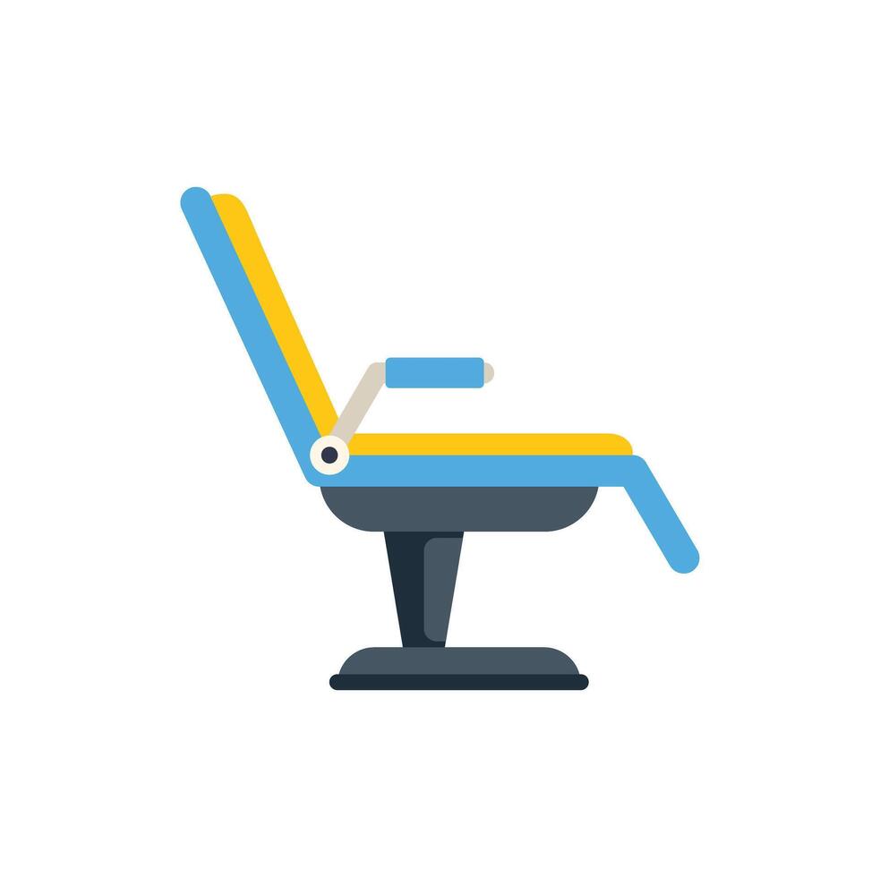 Adjustable hydraulic chair being empty in waiting room vector