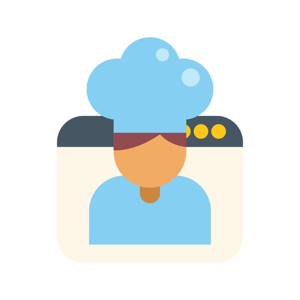 Chef online cooking course culinary website icon vector