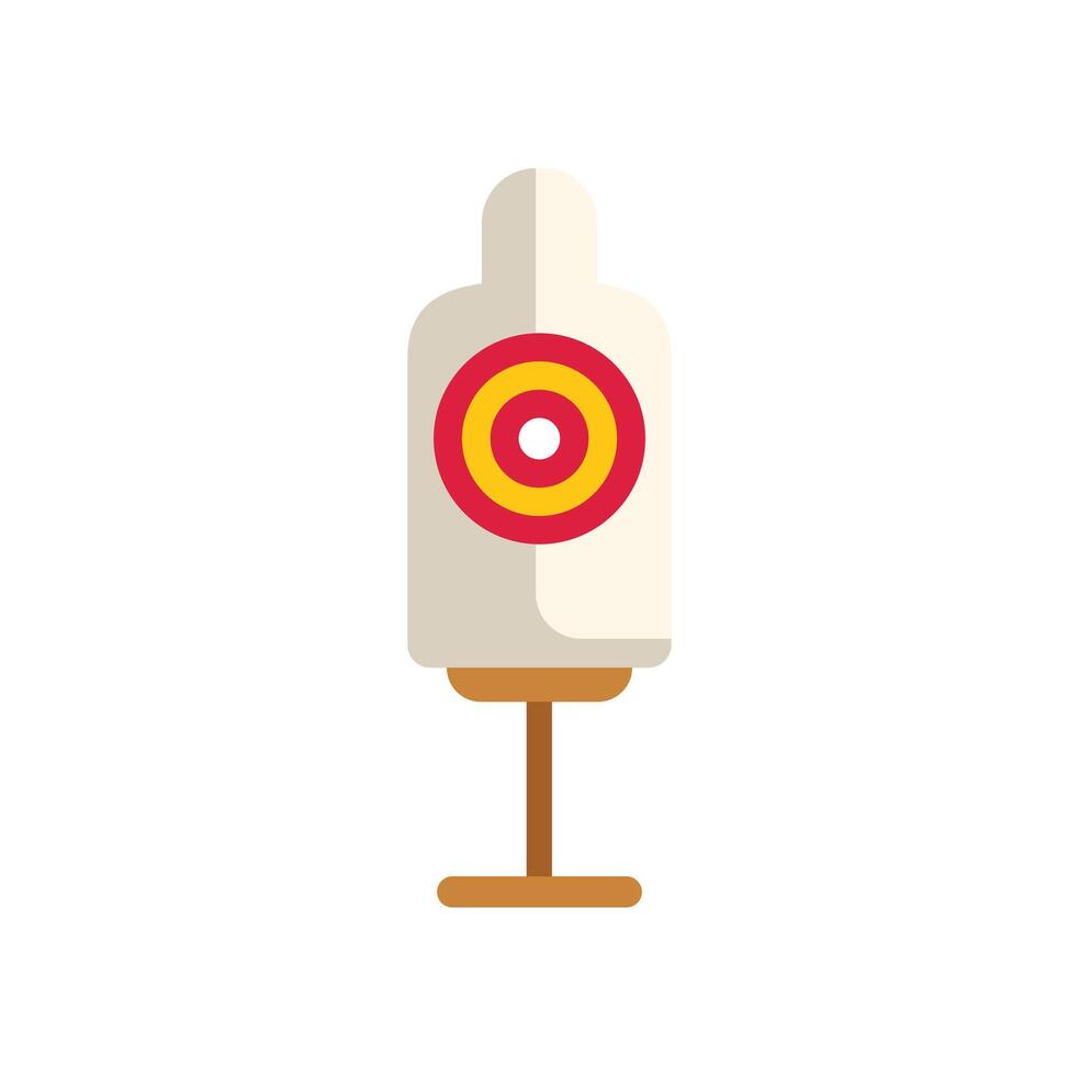 Shooting range target with concentric circles aiming point vector