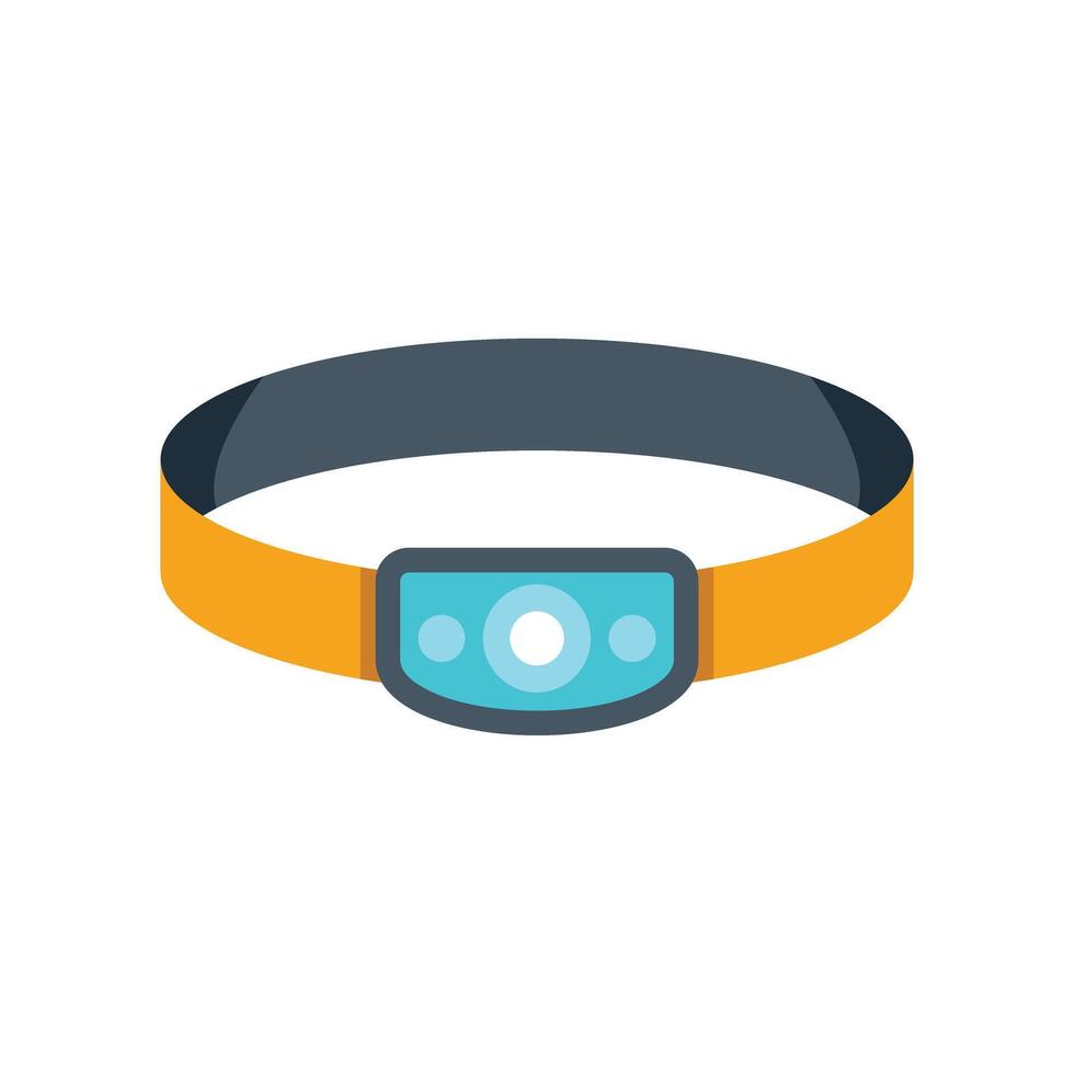 Headlamp flashlight for working at night vector