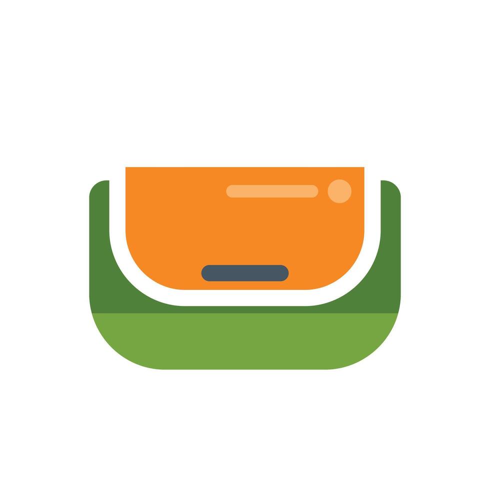 Virtual reality headset showing augmented reality experience icon vector