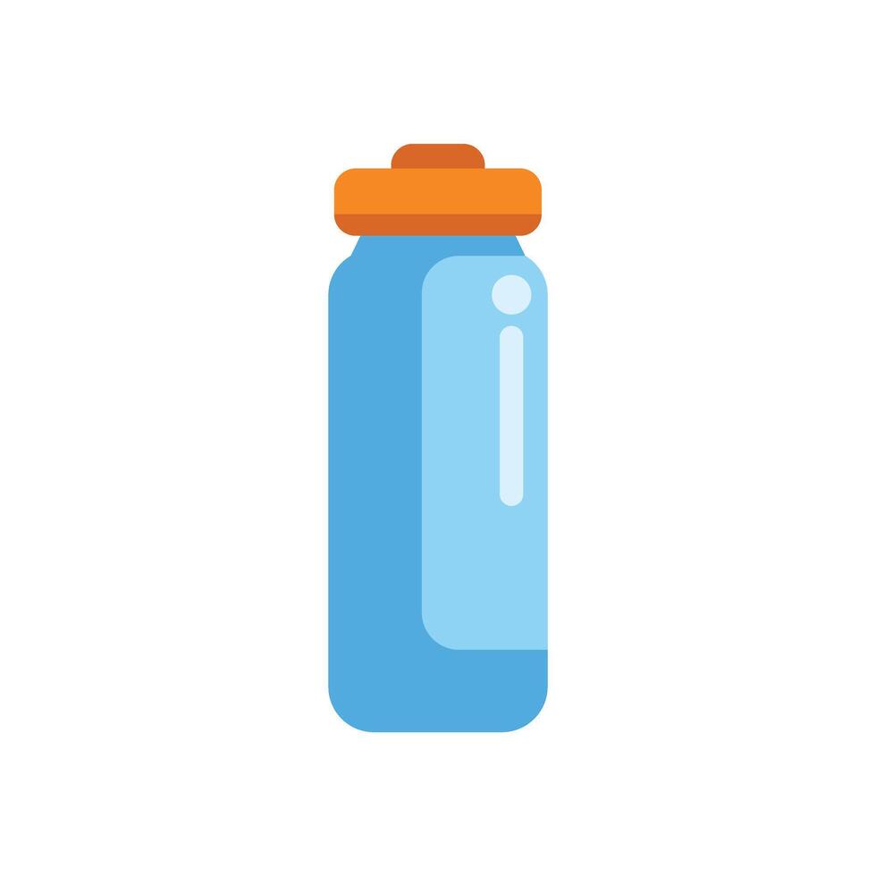 Blue reusable water bottle promoting healthy lifestyle habits vector
