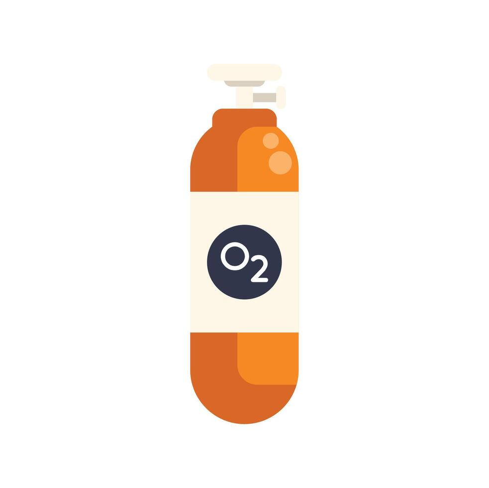 Oxygen tank providing supplemental oxygen for breathing vector