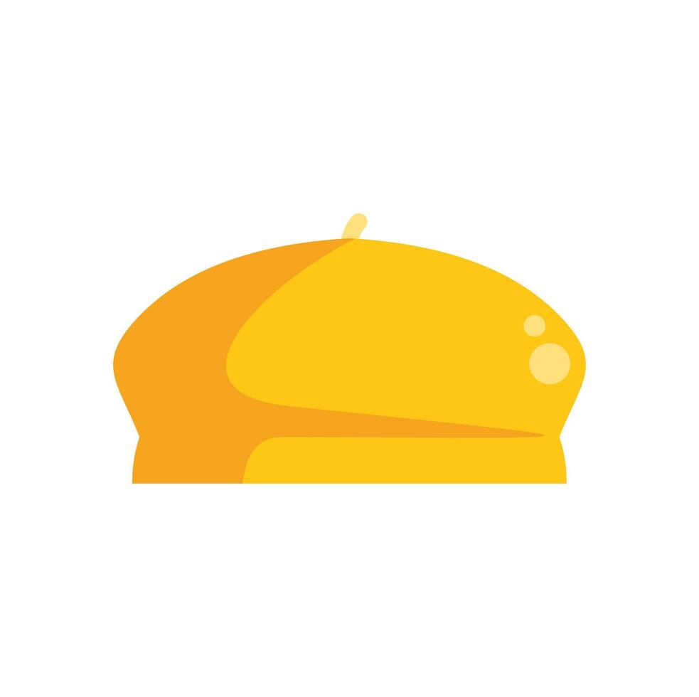 Yellow french beret bringing parisian style to mind vector