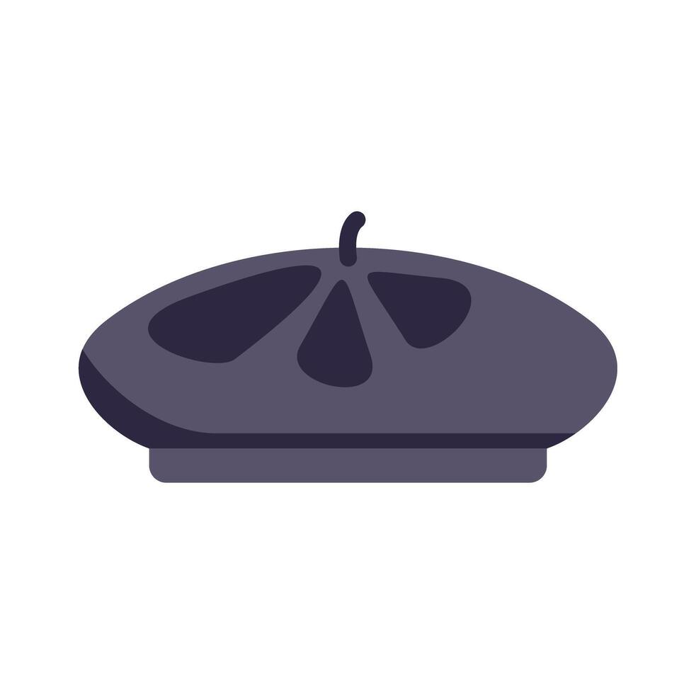 Classic french beret providing warmth and style vector