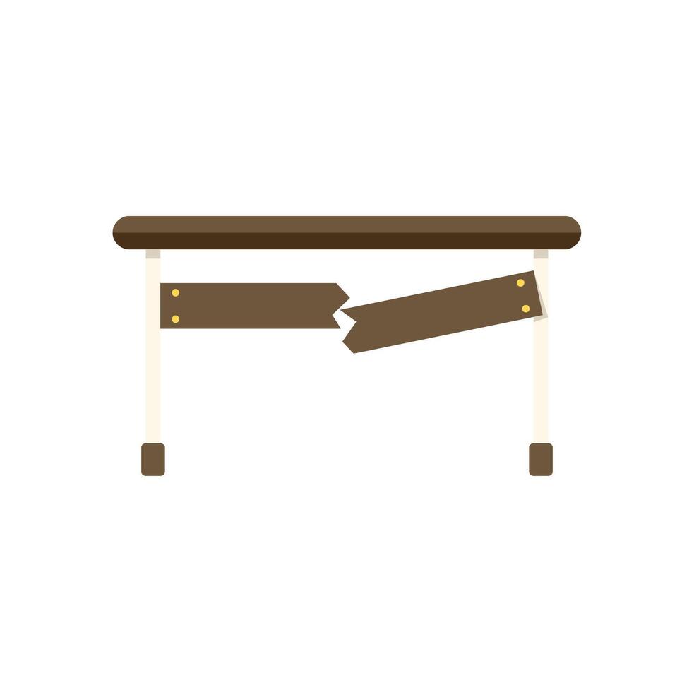 Wooden barrier gate with broken plank being closed vector