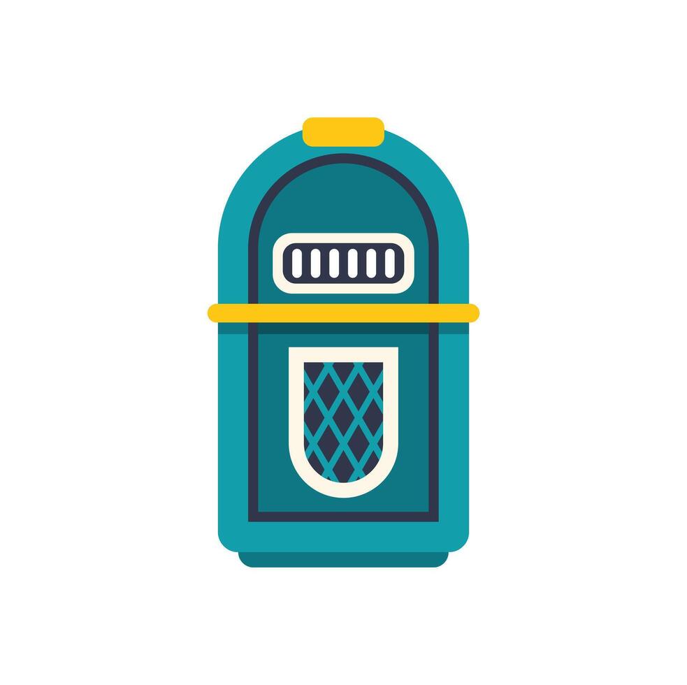 Retro jukebox playing music in a diner vector