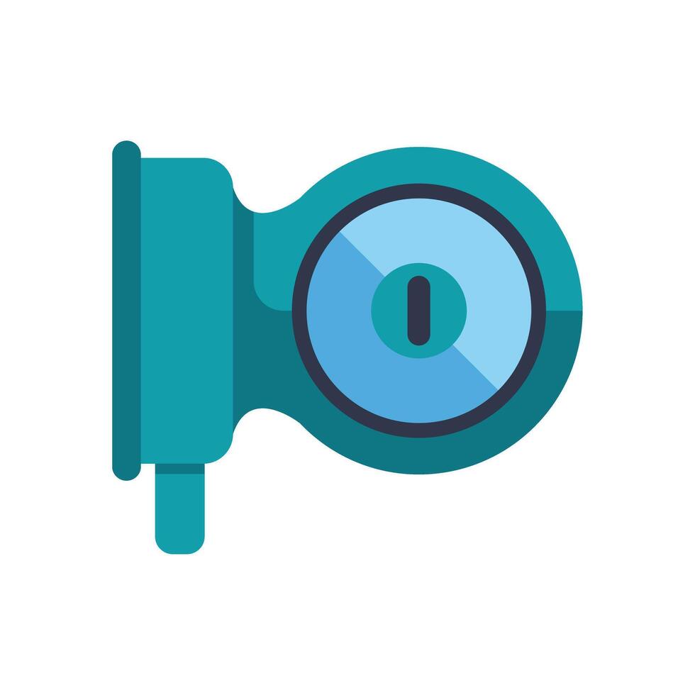 Security camera is recording, providing safety and protection vector