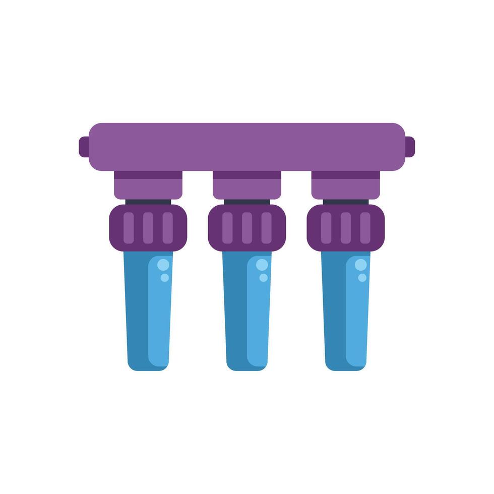 Water filter system purifying drinking water using reverse osmosis technology vector
