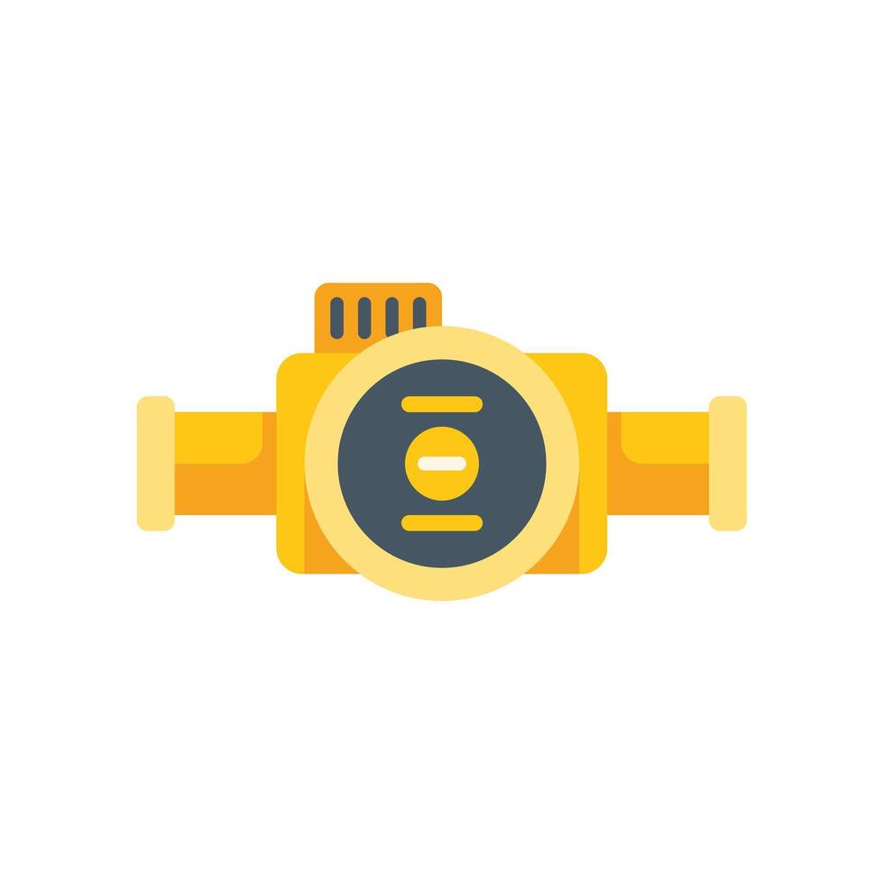 Water meter icon showing closed valve flow vector