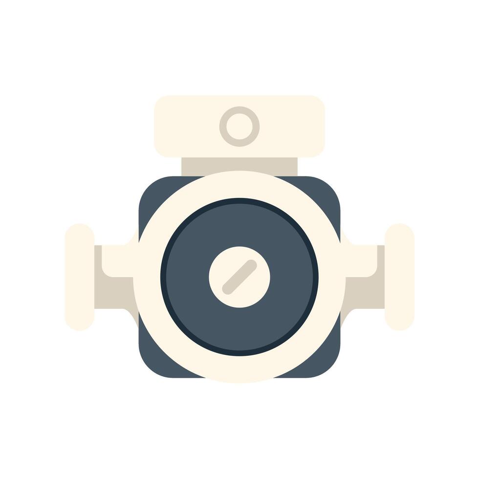 Water pump icon representing plumbing system maintenance vector