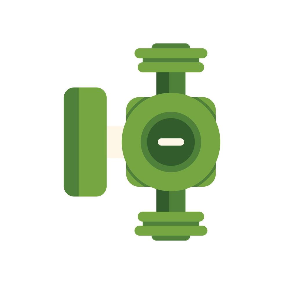 Green water meter icon illustrating water consumption tracking vector