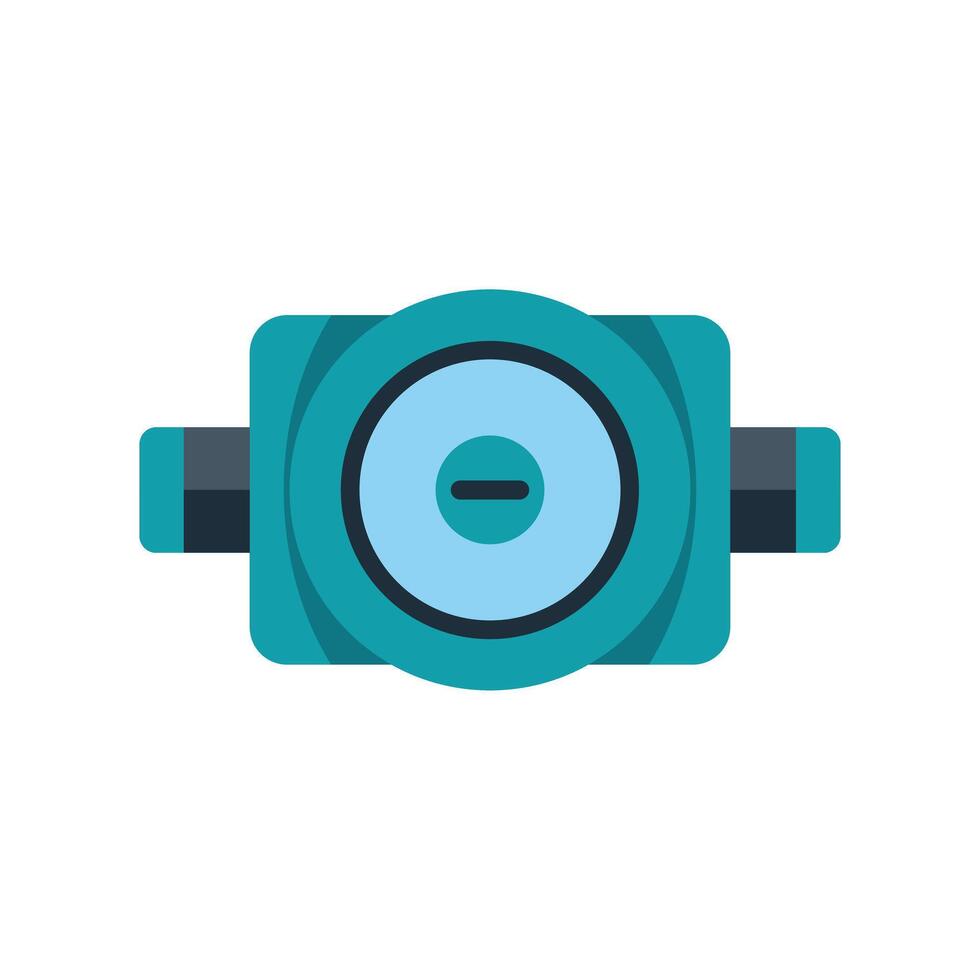 Water meter showing negative value icon flat style vector