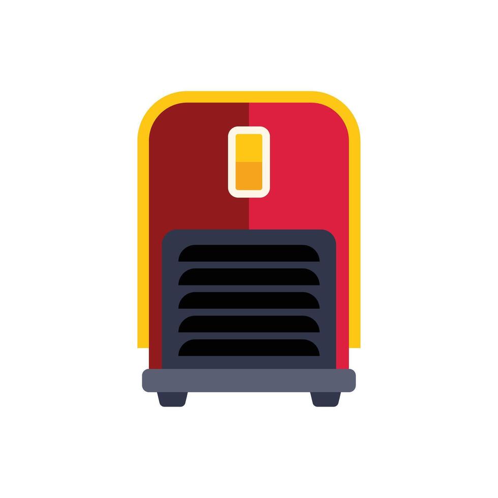 Portable electric heater providing warmth during cold season vector