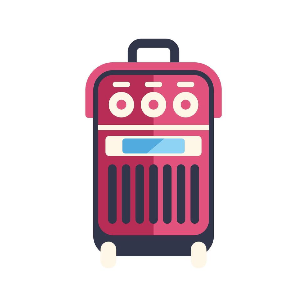 Portable welding machine with handle for easy carrying and transportation vector