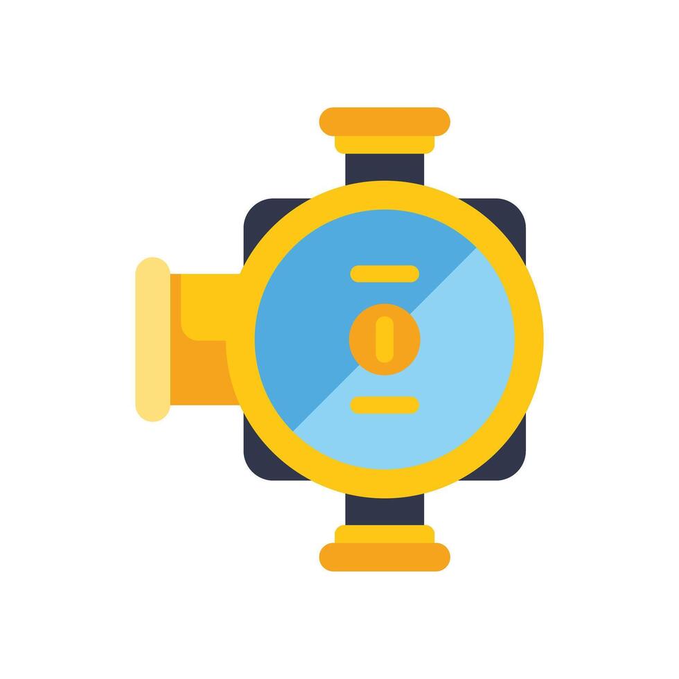 Water pump icon representing plumbing system for irrigation vector