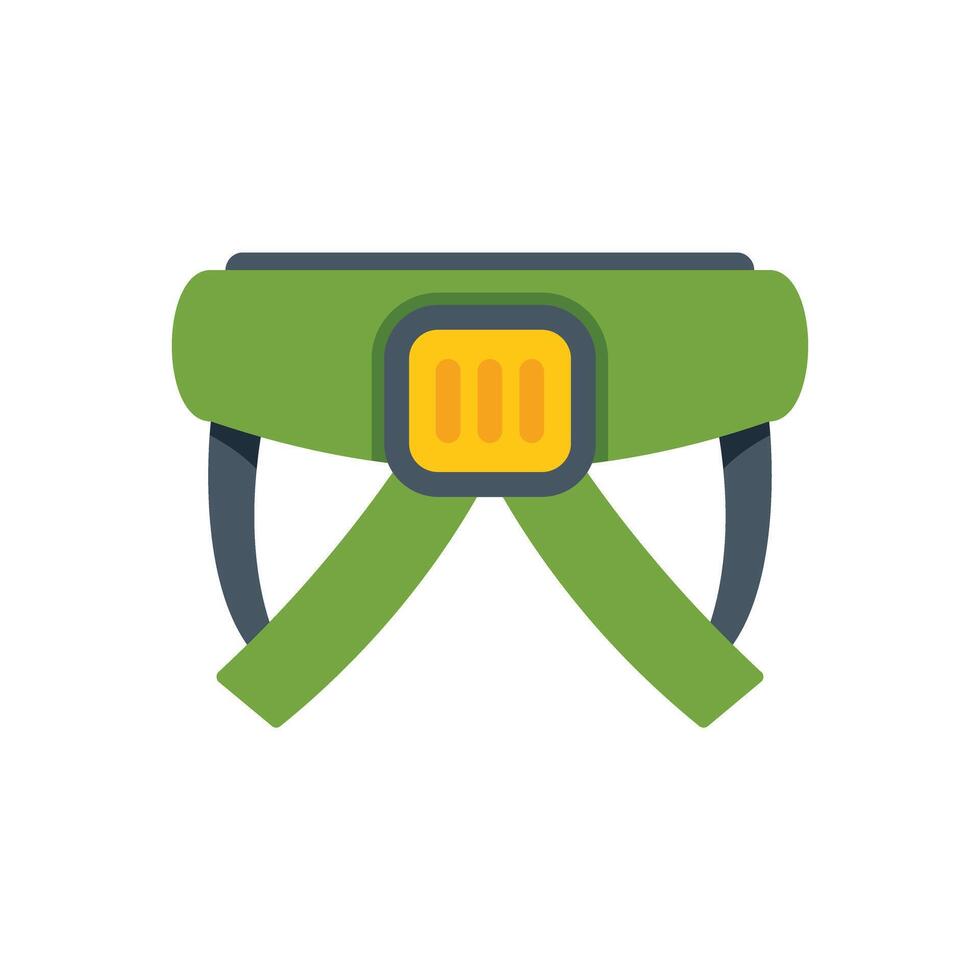 Climbing harness keeping you safe while climbing high mountains vector