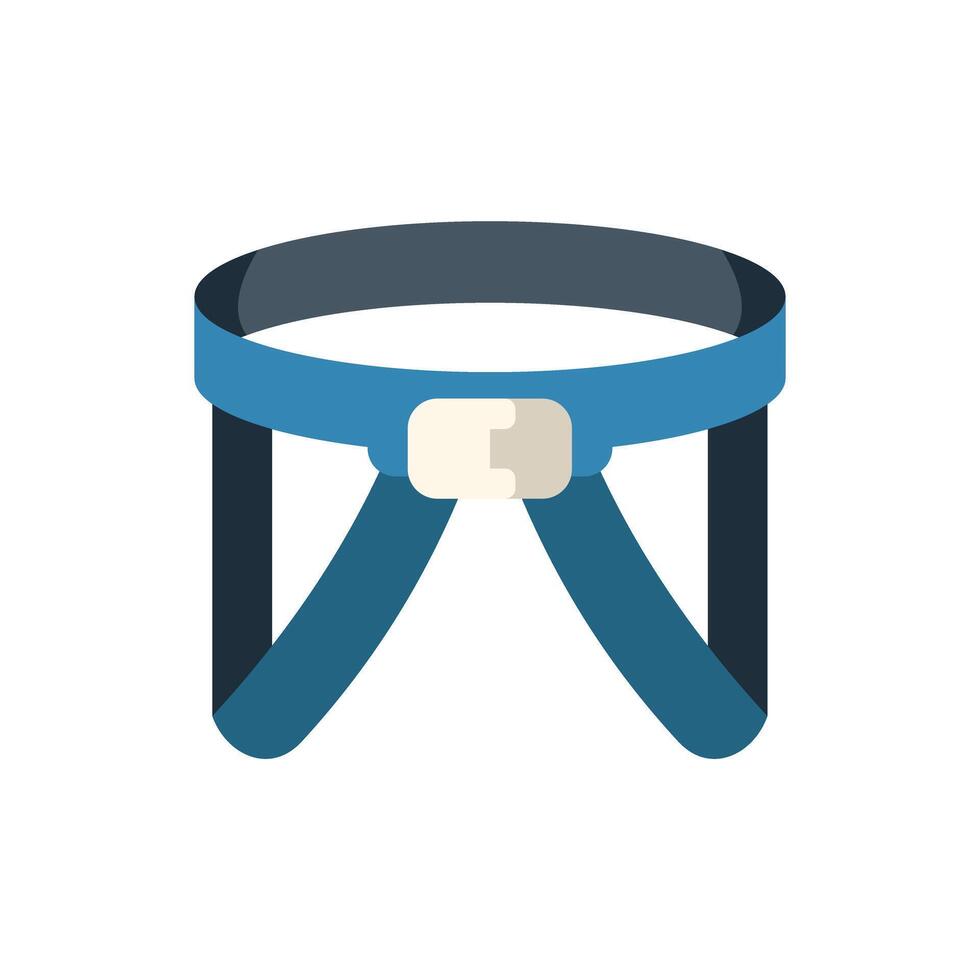 Climbing harness keeping you safe on a mountain wall vector