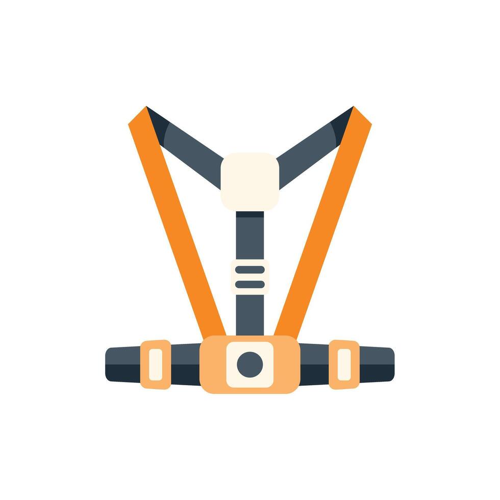 Safety harness keeping you safe while working at height vector