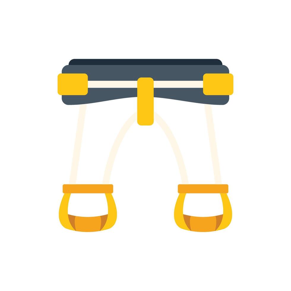 Climbing harness icon representing mountaineering safety equipment vector