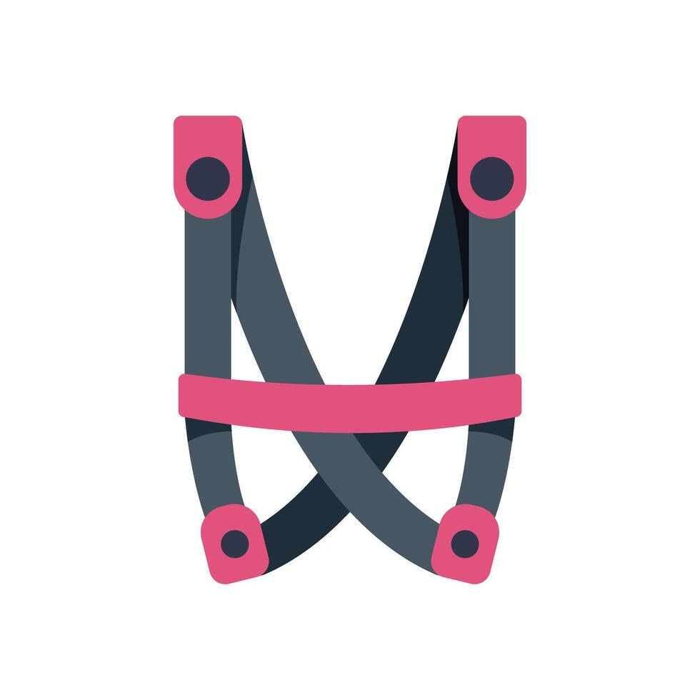 Baby harness belt with straps for safety walking icon flat style vector
