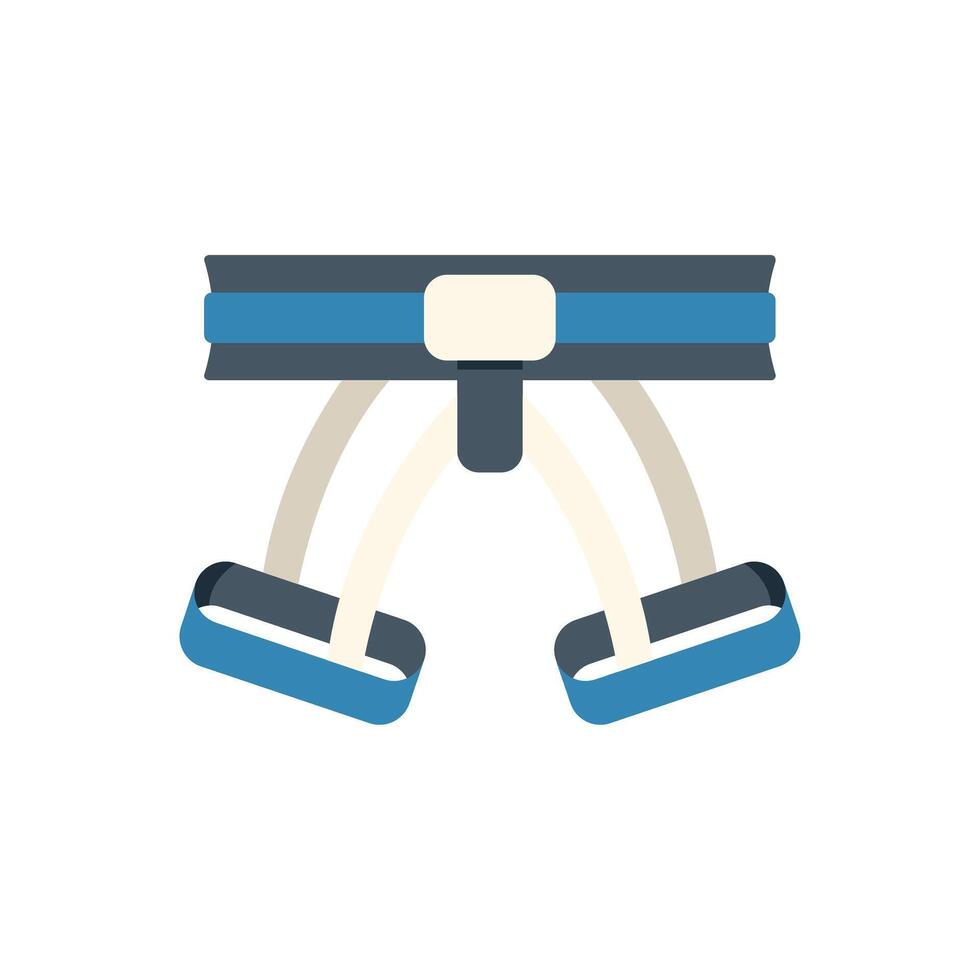 Climbing harness icon depicting safety equipment for mountaineering vector