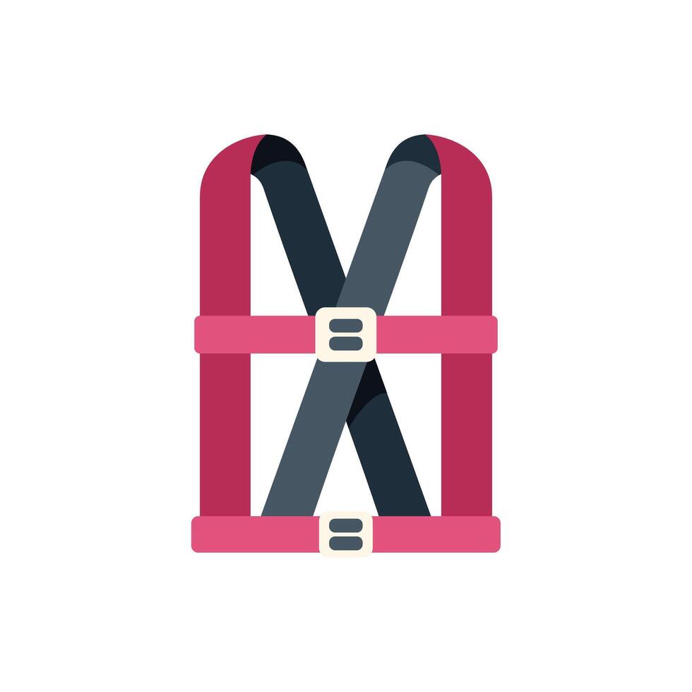 Safety harness providing back support and preventing injuries vector