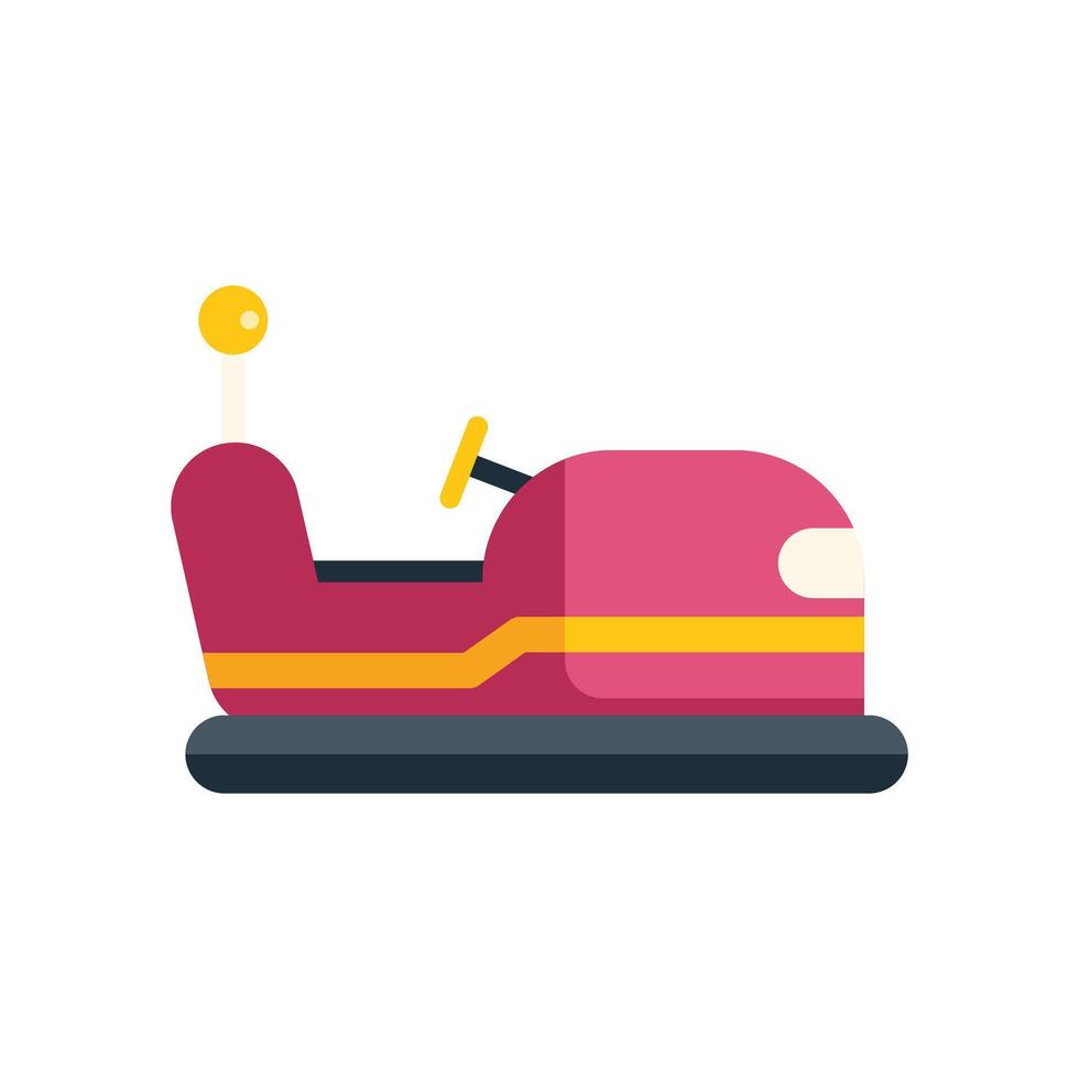Bumper car standing by to give someone a ride at the amusement park vector