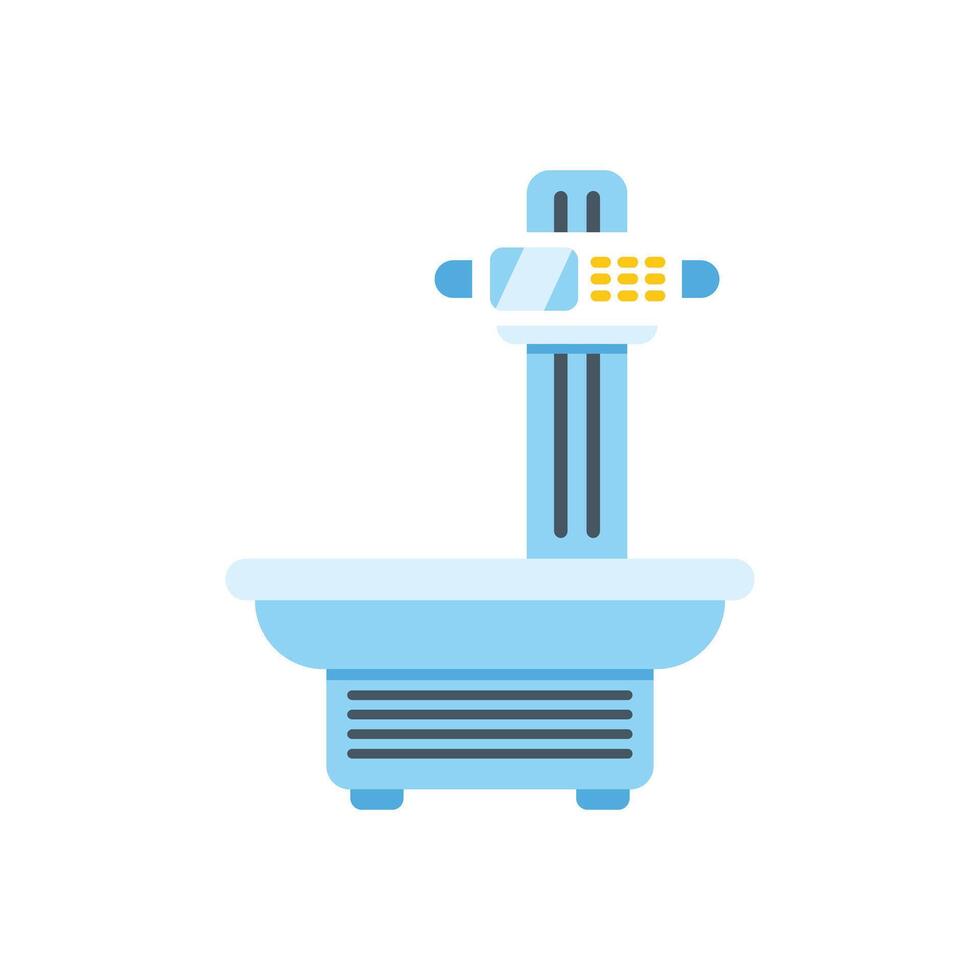 Medical scanner machine standing for x ray examination vector