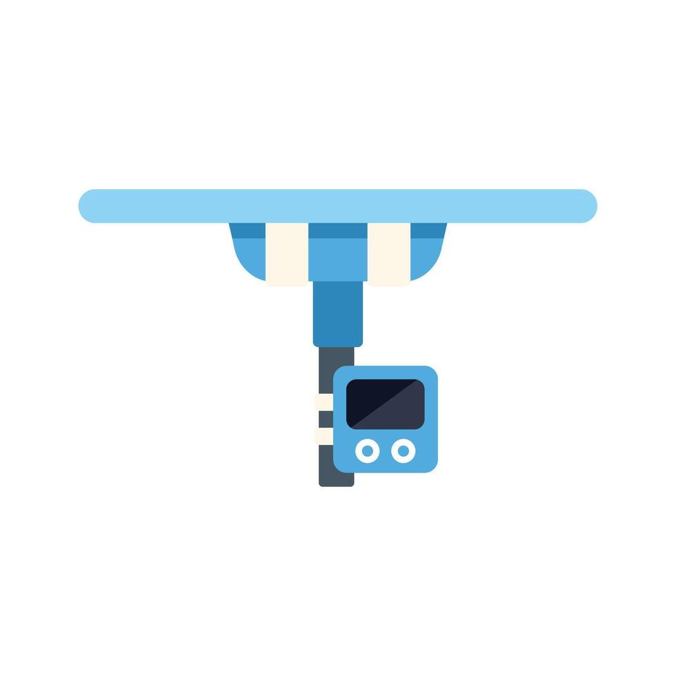 Modern medical equipment showing operating room light hanging from ceiling vector