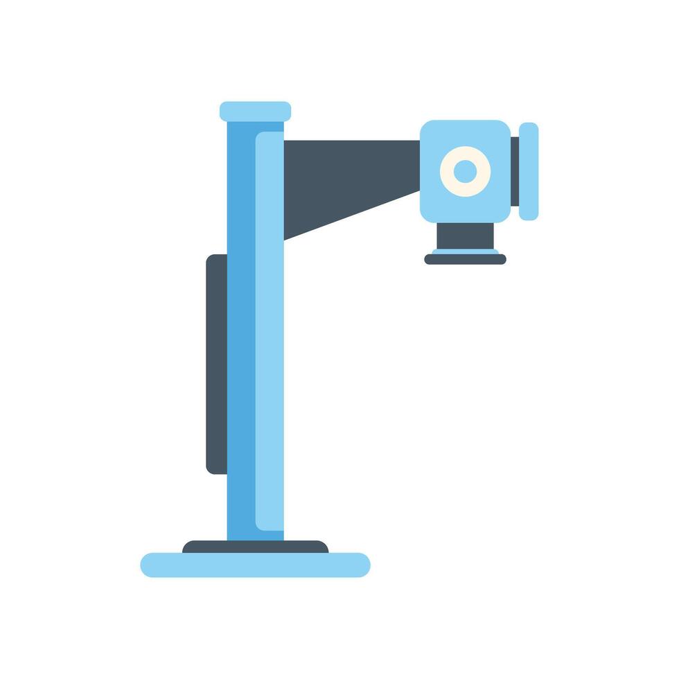 Professional x ray machine emitting radiation in hospital vector