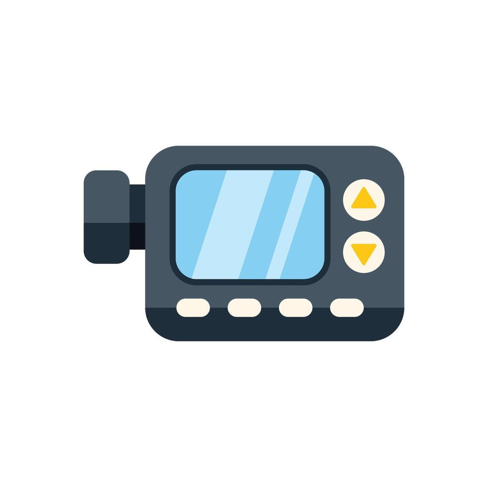 Action camera showing blank screen for recording content vector