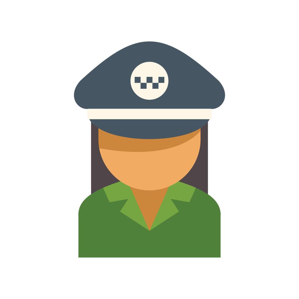 Simple illustration of a taxi driver wearing a uniform and a hat vector