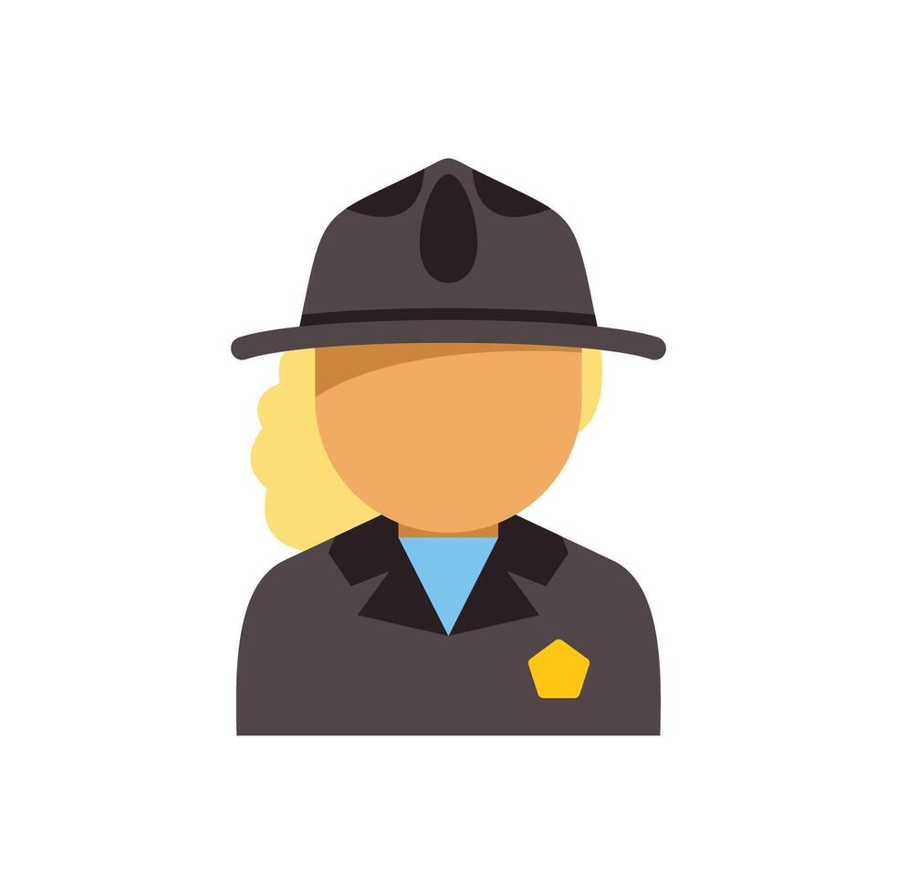 Female firefighter character wearing uniform and helmet posing vector