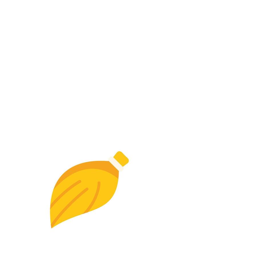 Yellow broom cleaning tool icon illustration on white background vector