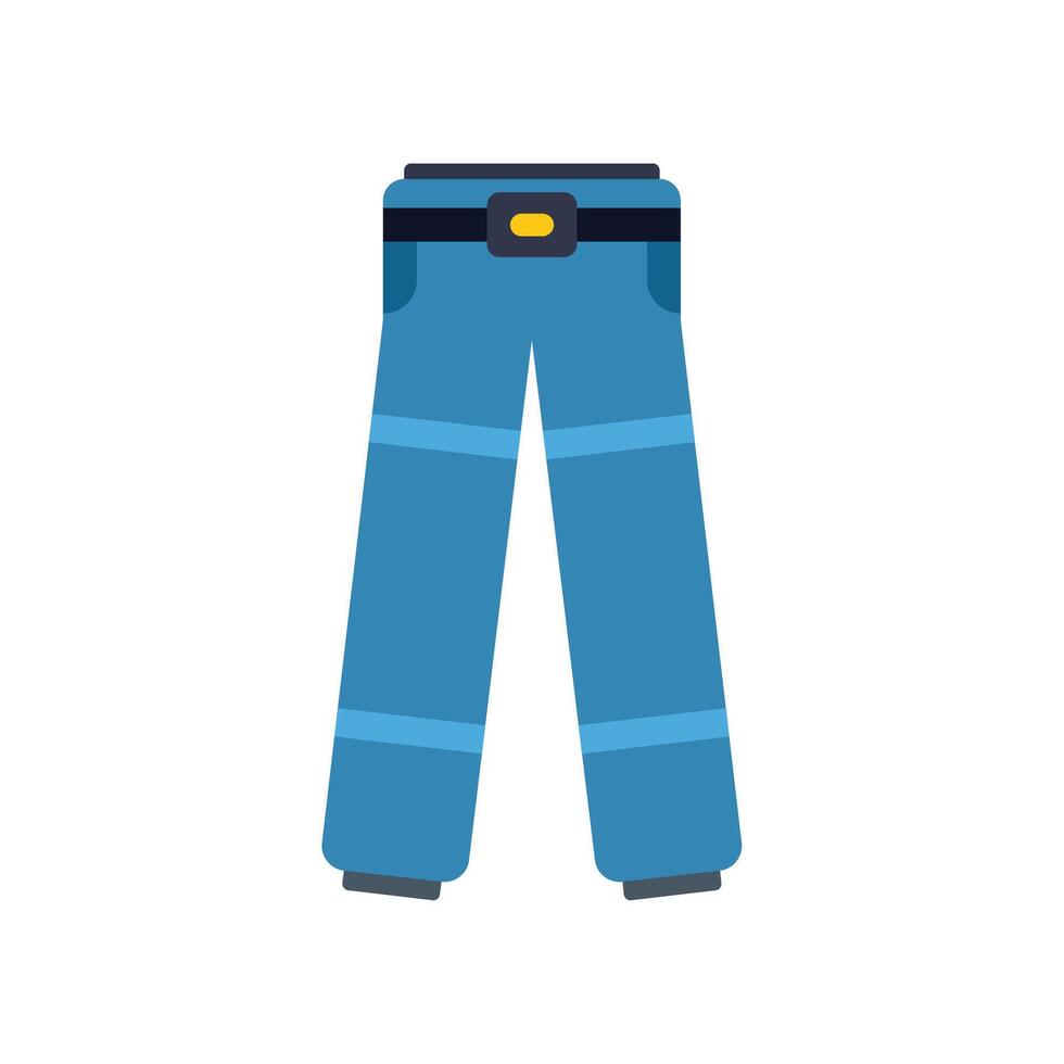 Blue denim jeans showing casual style with belt vector