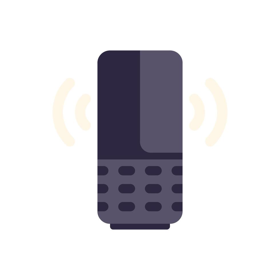 Smart speaker emitting sound waves icon illustration vector