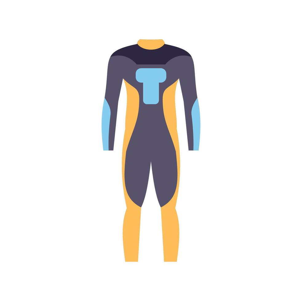 Professional wetsuit providing protection for water sports vector