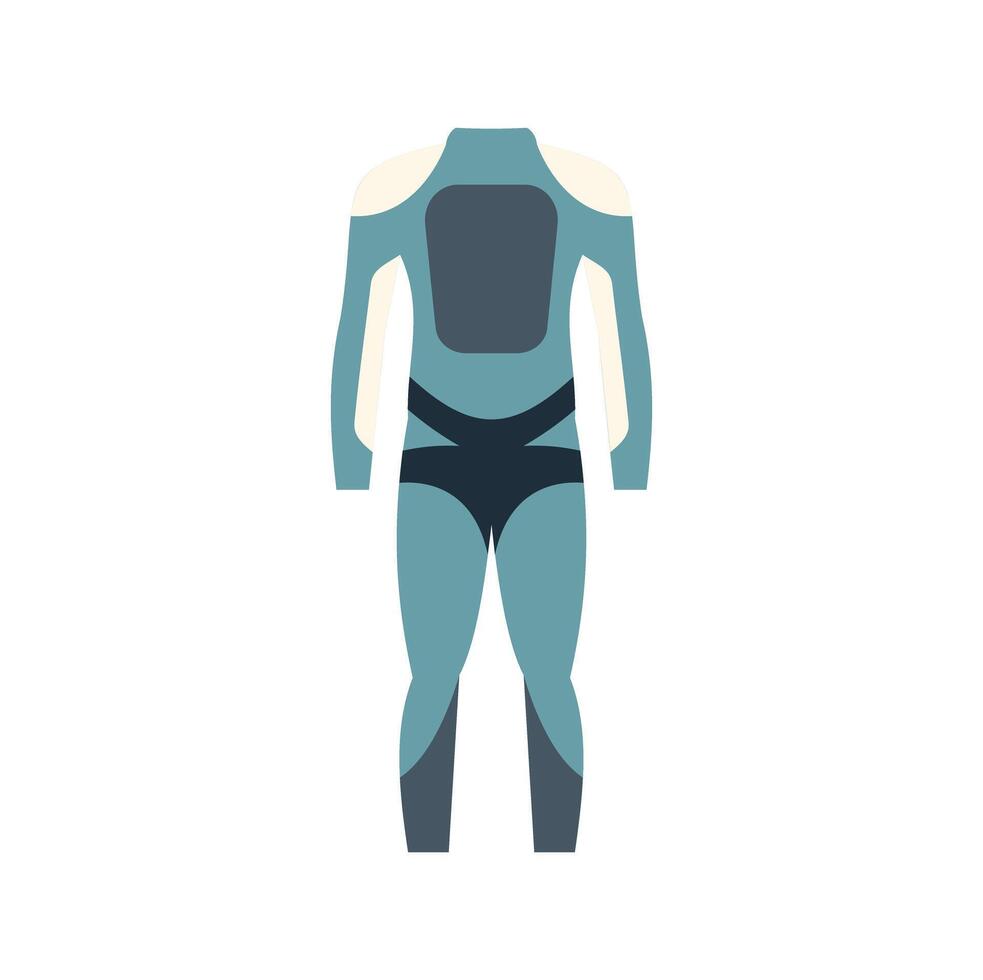 Wetsuit for diving, surfing, windsurfing or kitesurfing showing front view vector
