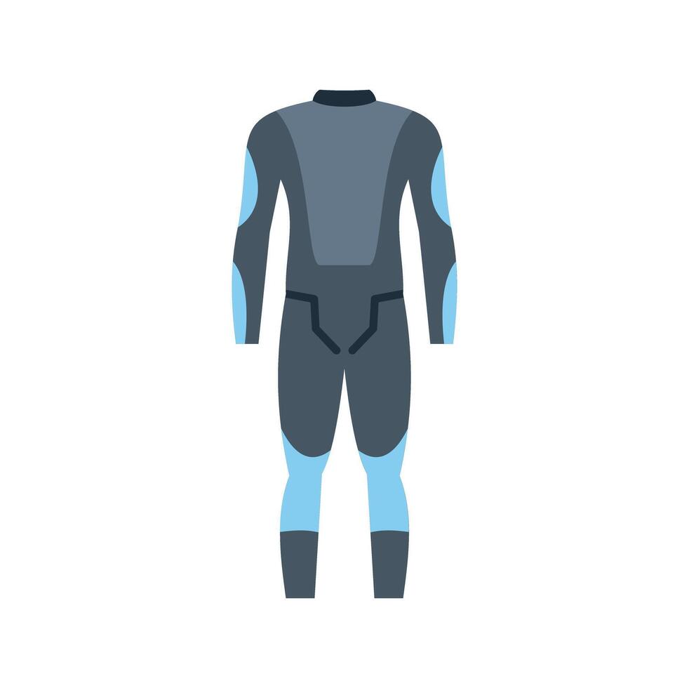 Diving suit for extreme water sports and diving activities vector