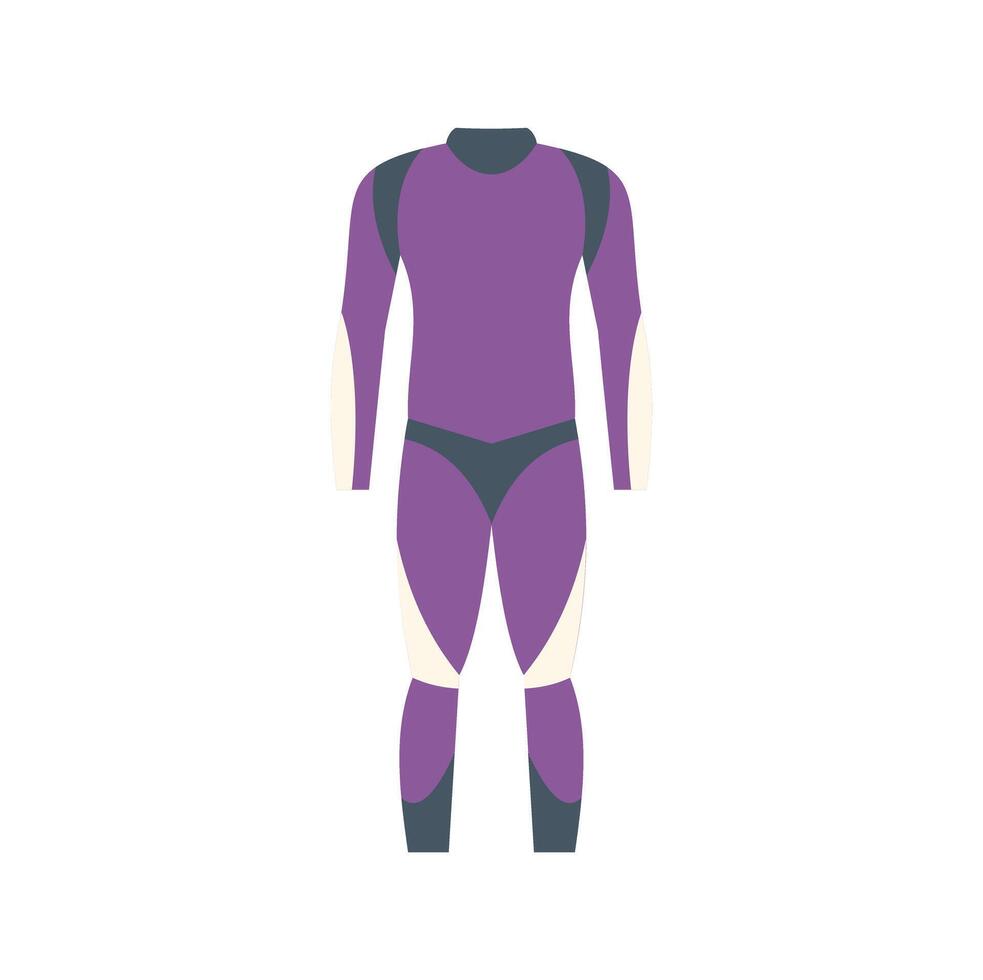 Professional diving suit for extreme water sports protecting from cold water vector