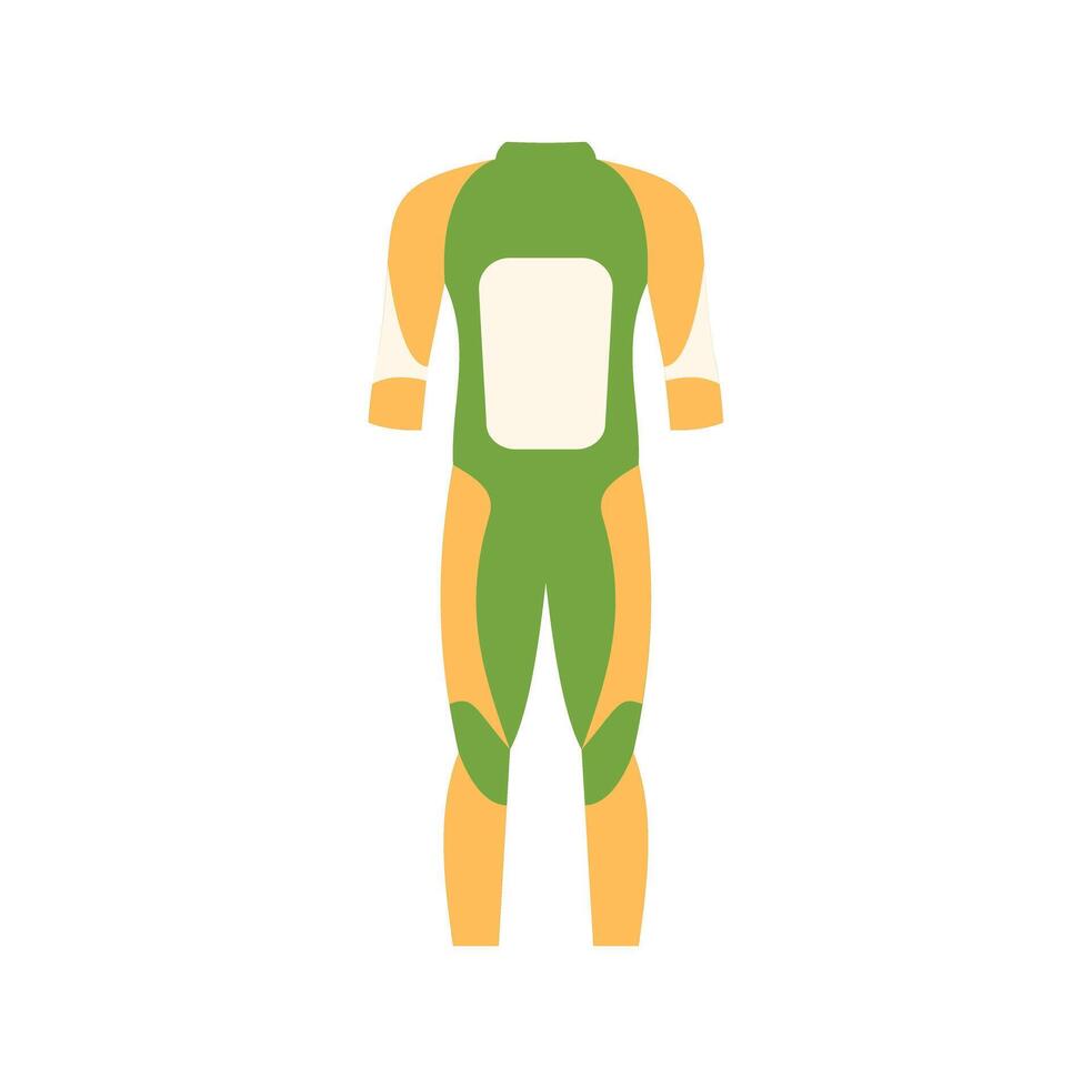 Professional diving suit protecting from cold water vector