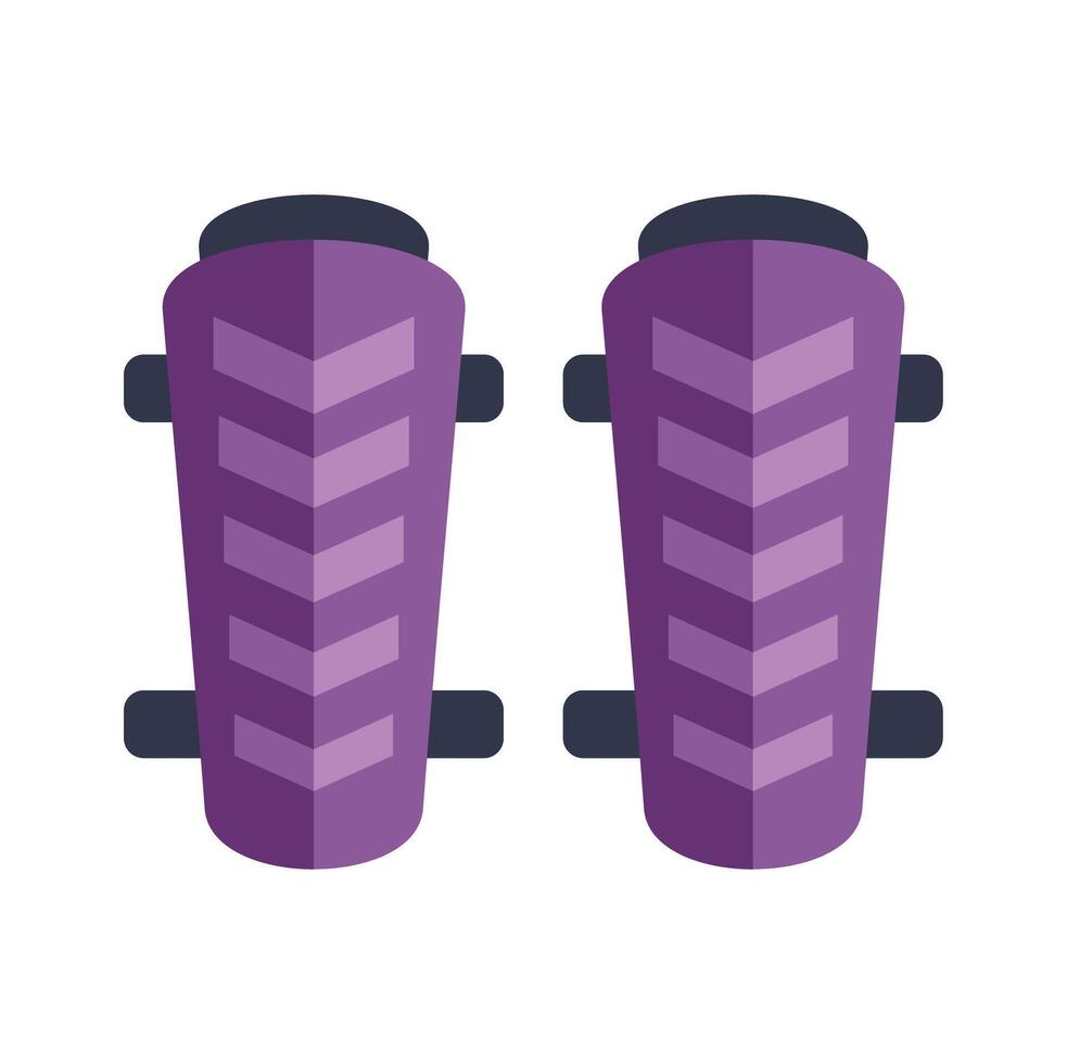 Pair of shin guards protecting legs during soccer game vector