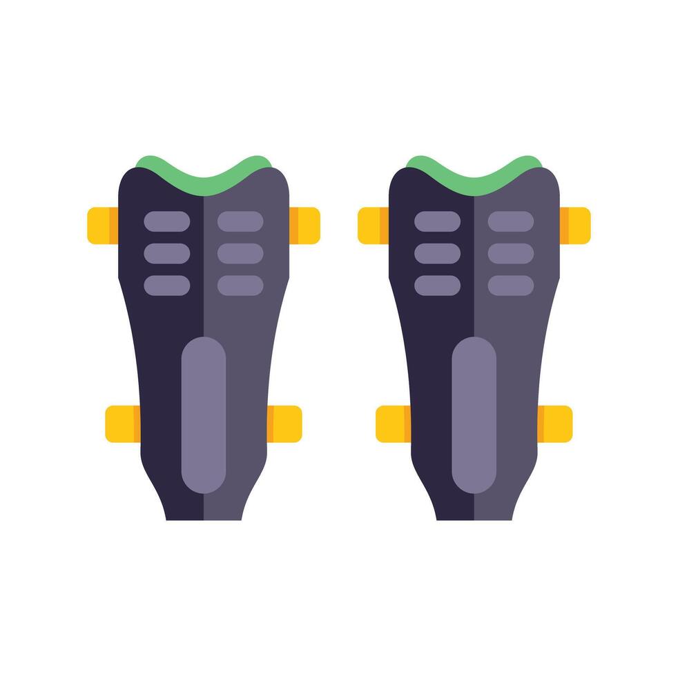 Pair of football shin guards protecting players legs vector