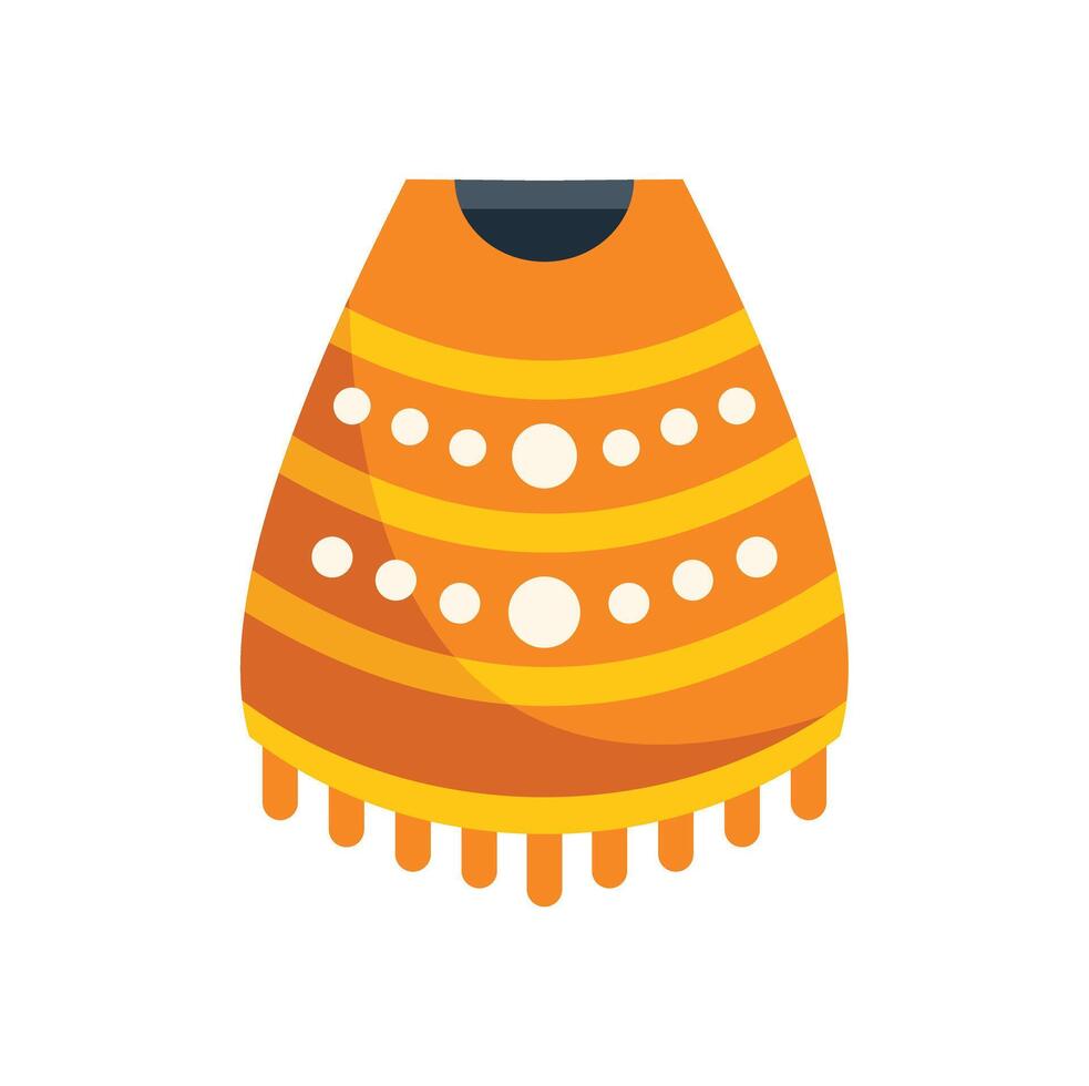 Traditional mexican poncho with colorful pattern for cinco de mayo celebration vector