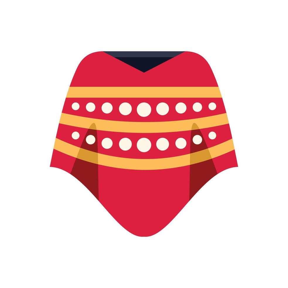 Traditional mexican poncho showing mexican culture and fashion vector