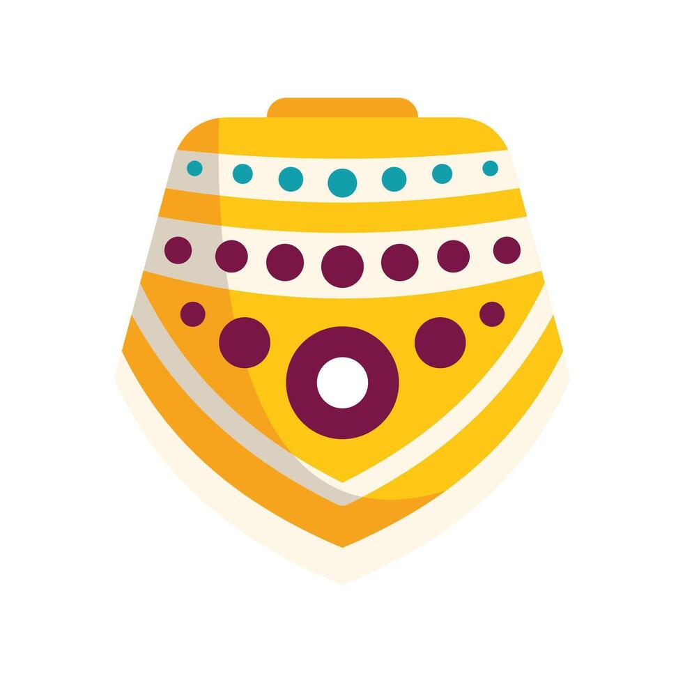 Yellow hanukkah dreidel spinning on white background vector
