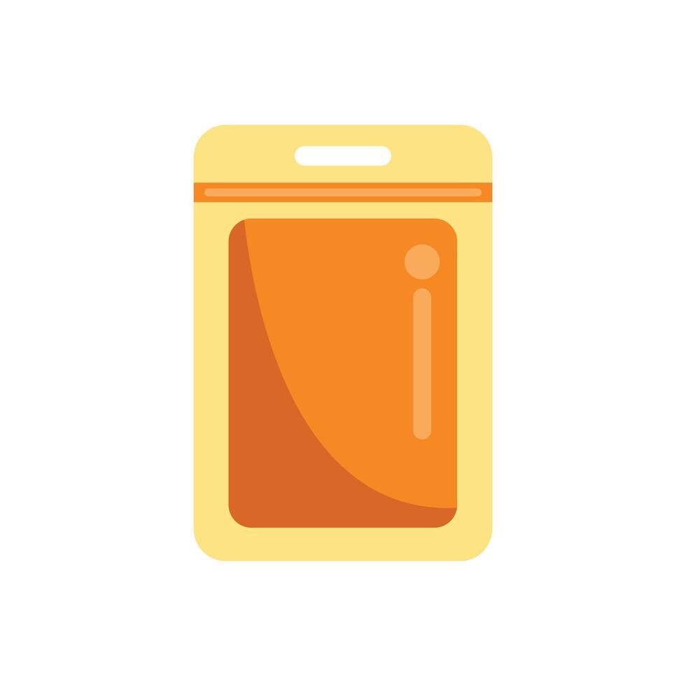 Blank orange doypack packaging with zip lock showing front view vector