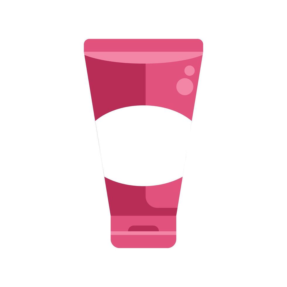 Pink cosmetic tube with blank label for your brand design vector